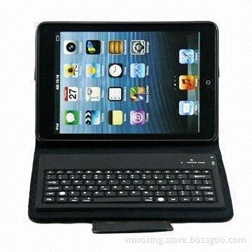 Bluetooth Keyboard with PU Leather Cover Case for iPad Mini